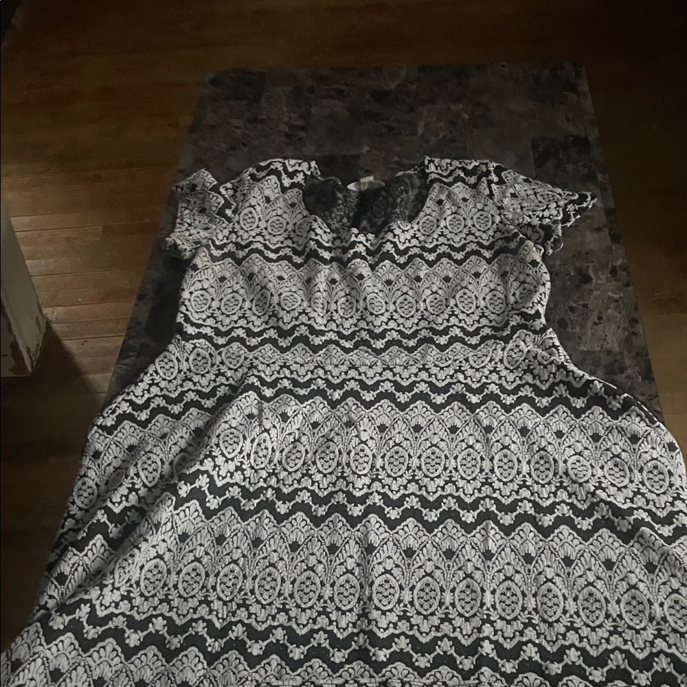 Allison Brittney Monochrome Textured Dress